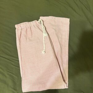 Pink Striped linen Bottoms